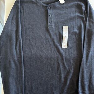 Men's Navy Henley Shirt